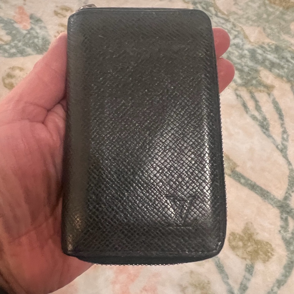 Louis Vuitton Black Textured Card Holder
